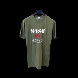 MASH 4077 Vintage 80s Olive Distressed Promo Tee Single-Stitch XL Tall